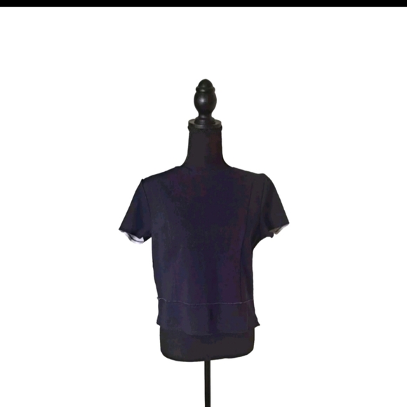 Banana Republic | Navy Blue Boxy Fit Top Size Small  B26#9 - Picture 1 of 8